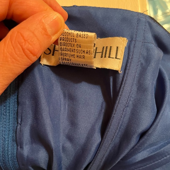 Sherri Hill 53070 Halter Neck Brocade Dress in Blue - Picture 11 of 11